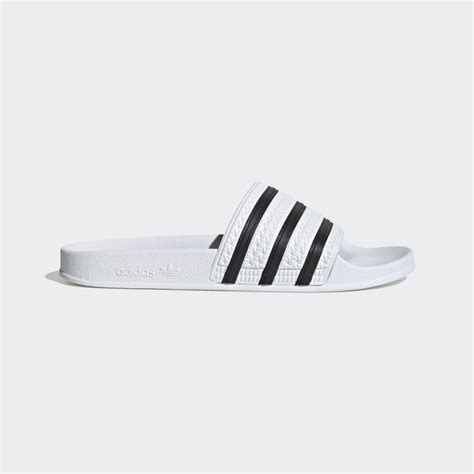 witte adidas slipper